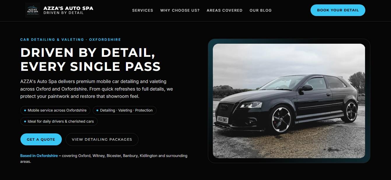 Screenshot of a Code‑Flux website design
